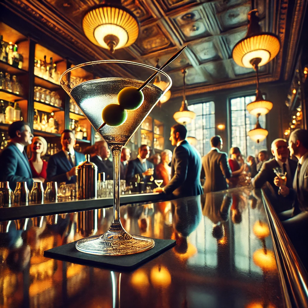 A Martini Cocktail in a famous NYC Bar